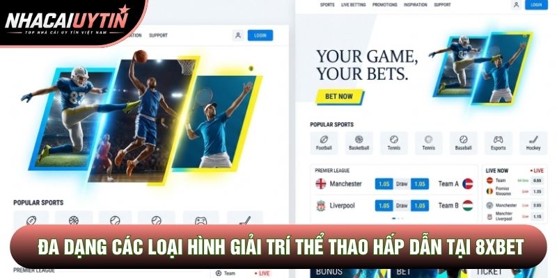 Đa dạng các loại hình giải trí thể thao hấp dẫn tại 8xbet Đa dạng các loại hình giải trí thể thao hấp dẫn tại 8xbet